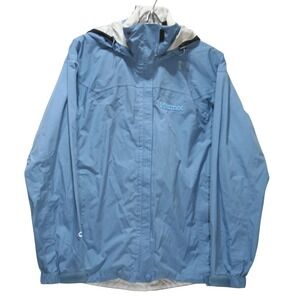 Marmot Womens XS Waterproof Hooded Jacket Blue Taped Seams Performance Hiking